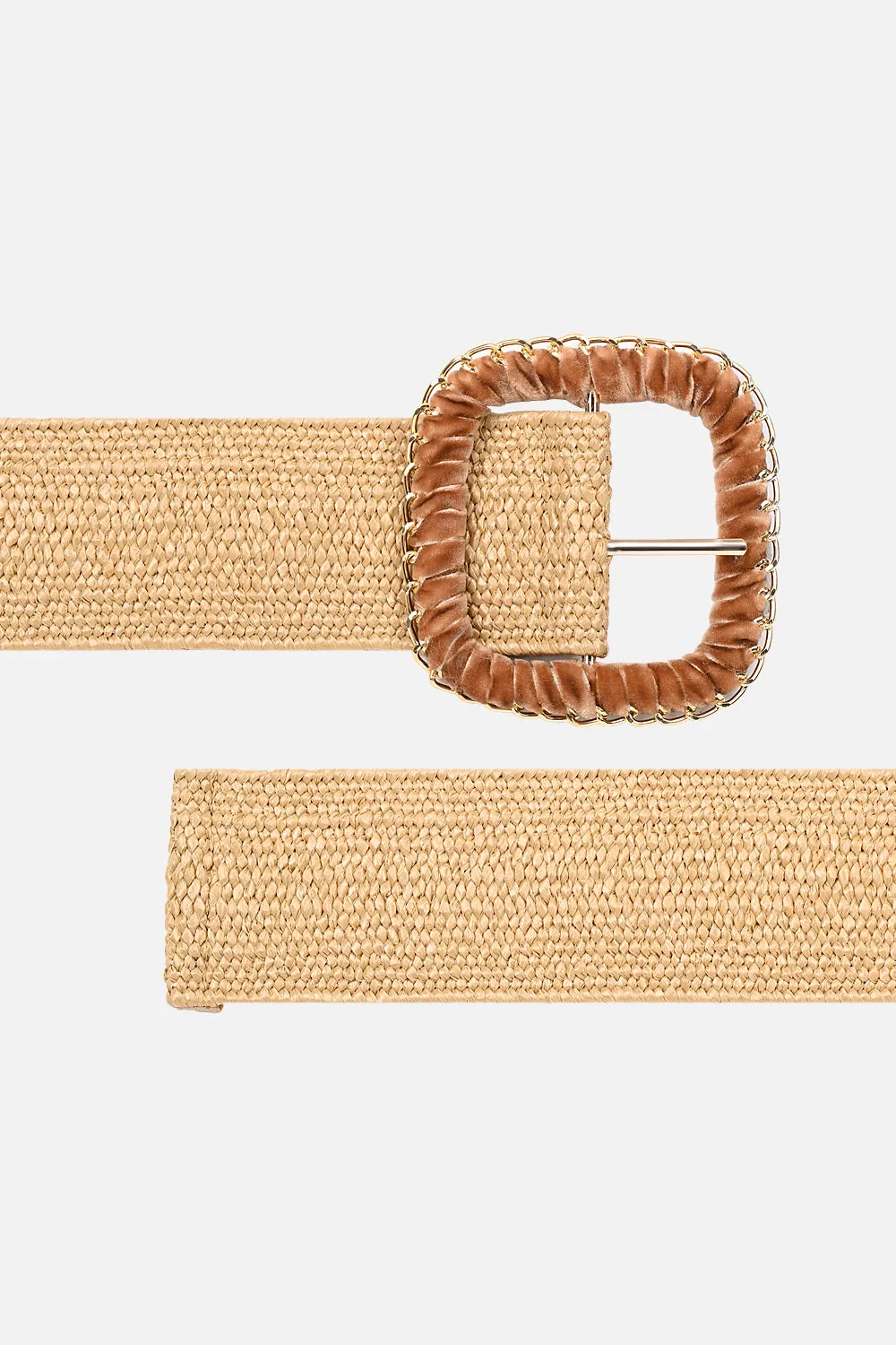 Raffia Broad Summer Belt