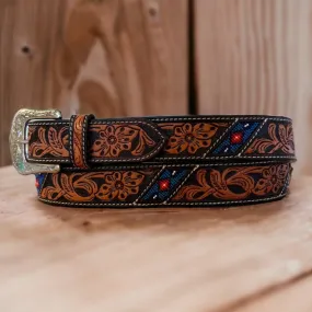 Ranger Men's Floral Beaded Belt