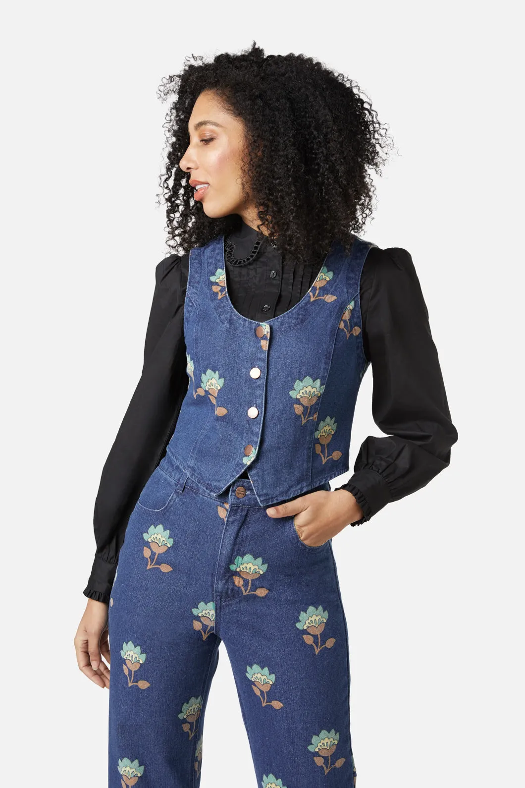 Retro Flora Vest