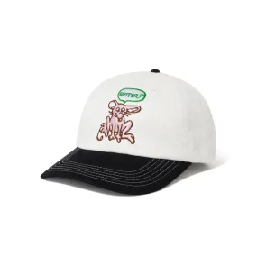 RODENT 6 PANEL CAP WHITE / BLACK