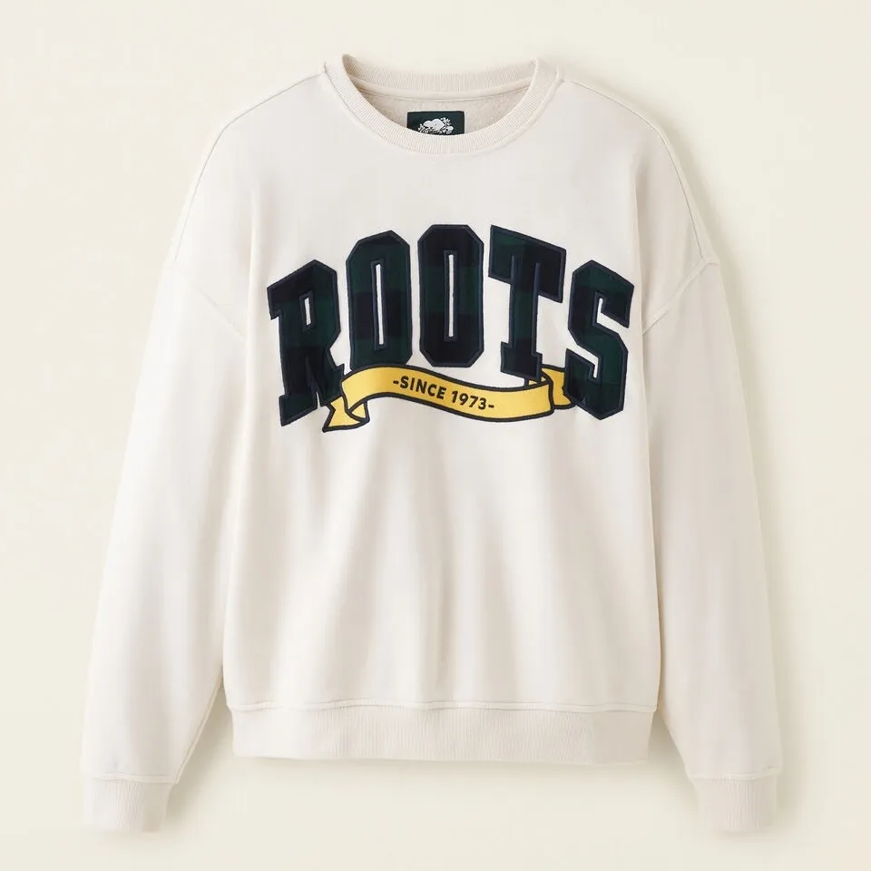 Roots  |Crew Neck Other Plaid Patterns Street Style Long Sleeves