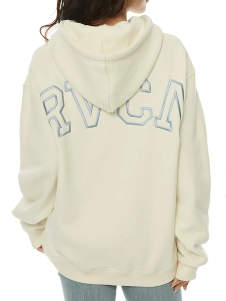 RVCA  |Street Style Bi-color Long Sleeves Plain Cotton Medium Logo