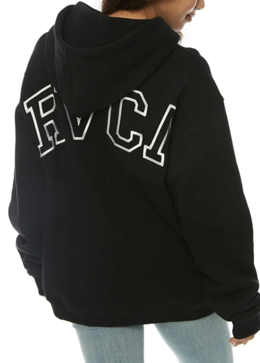 RVCA  |Street Style Bi-color Long Sleeves Plain Cotton Medium Logo