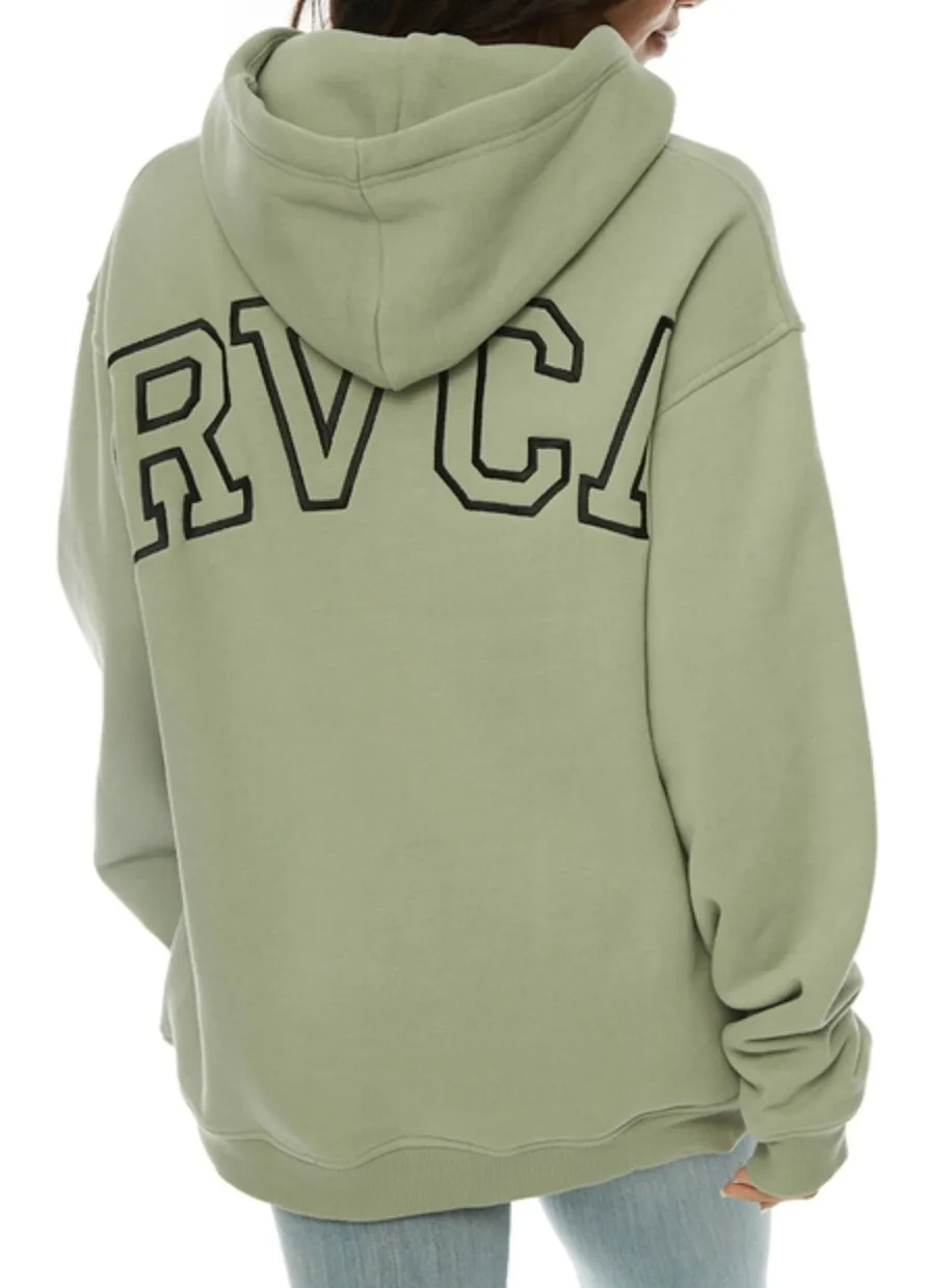 RVCA  |Street Style Bi-color Long Sleeves Plain Cotton Medium Logo