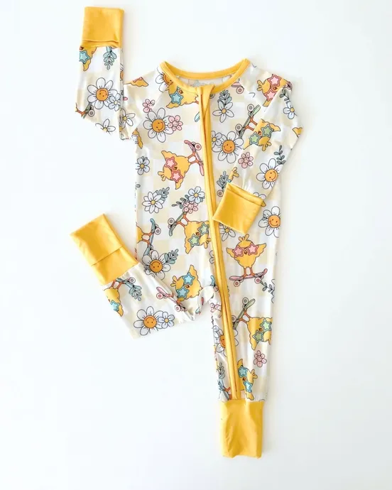 Skater Chick Bamboo Zip Romper