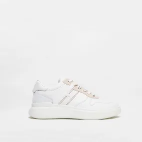 Sneaker Hogan H580  basket low top in pelle bianca