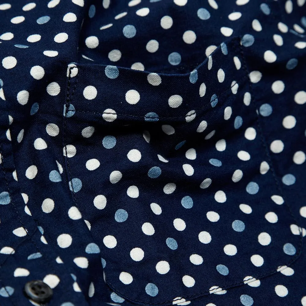 SOPHNET. Indigo Oxford Button Down ShirtDot