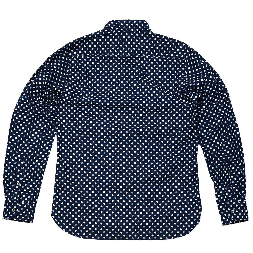 SOPHNET. Indigo Oxford Button Down ShirtDot