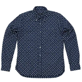 SOPHNET. Indigo Oxford Button Down ShirtDot