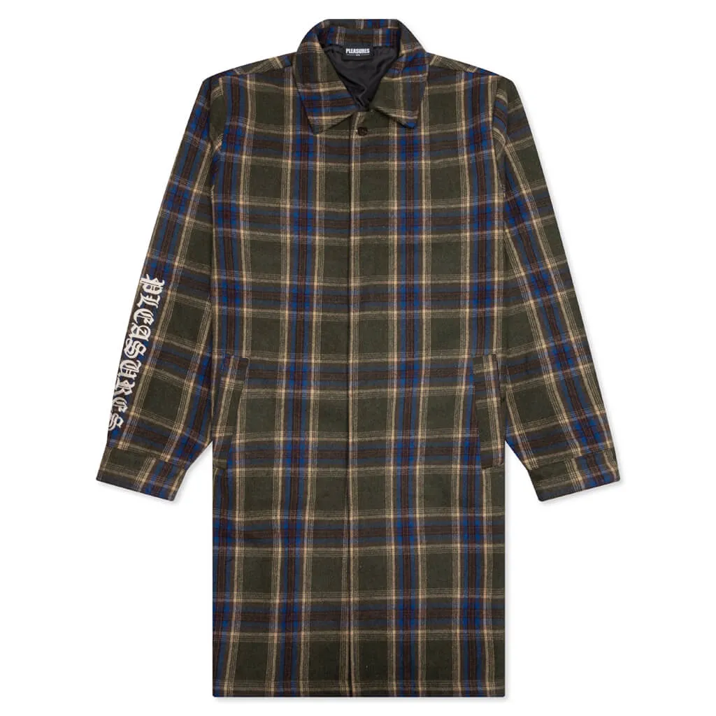 Soul Plaid Trench - Green