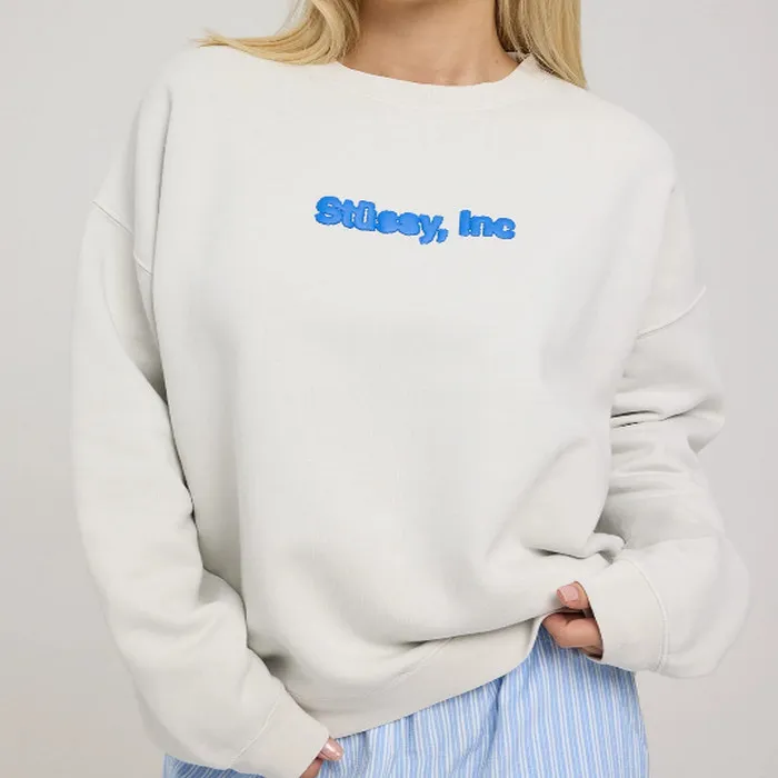 STUSSY  |Crew Neck Street Style Long Sleeves Cotton Oversized Logo