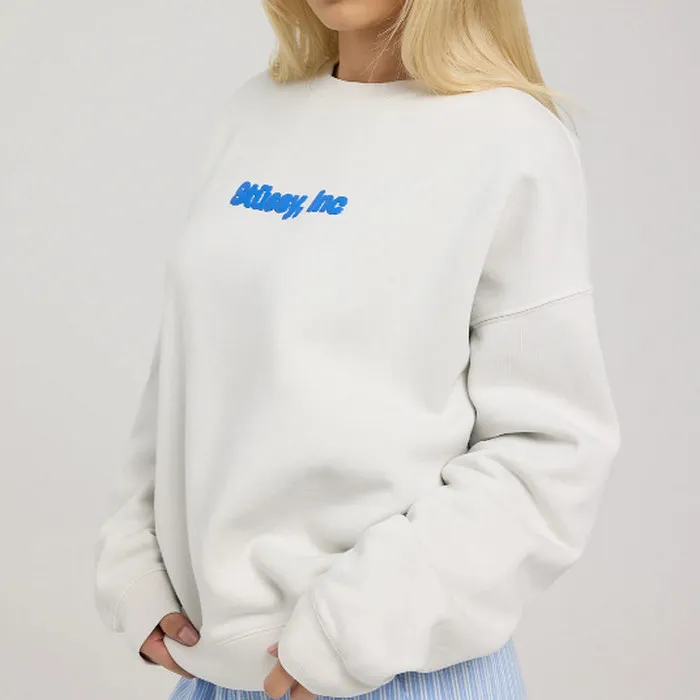 STUSSY  |Crew Neck Street Style Long Sleeves Cotton Oversized Logo