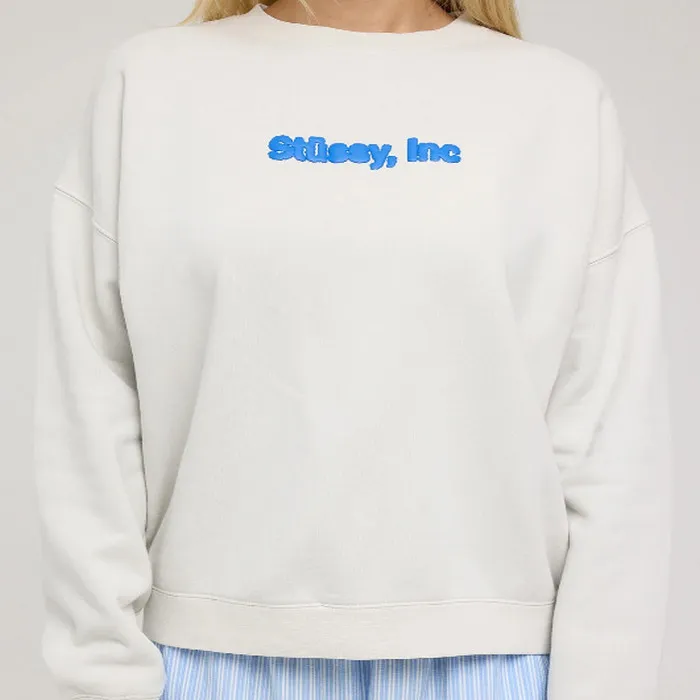 STUSSY  |Crew Neck Street Style Long Sleeves Cotton Oversized Logo