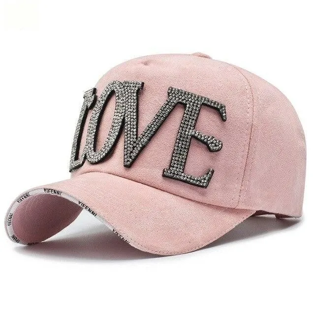 Summer Hip Hop Unisex 5 Panel Rhinestone Sandwich Brim Baseball Cap Hat