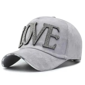 Summer Hip Hop Unisex 5 Panel Rhinestone Sandwich Brim Baseball Cap Hat