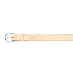 TANNER GOODS CLASSIC BELT NATURAL/BRUSHED STEEL