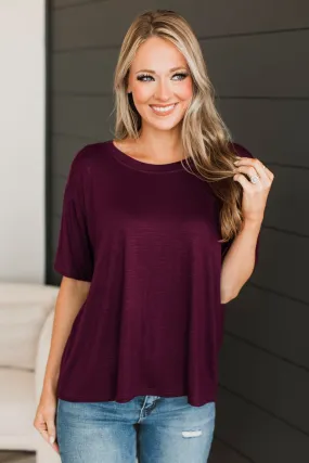 Tearing Down Boundaries Knit Top- Burgundy