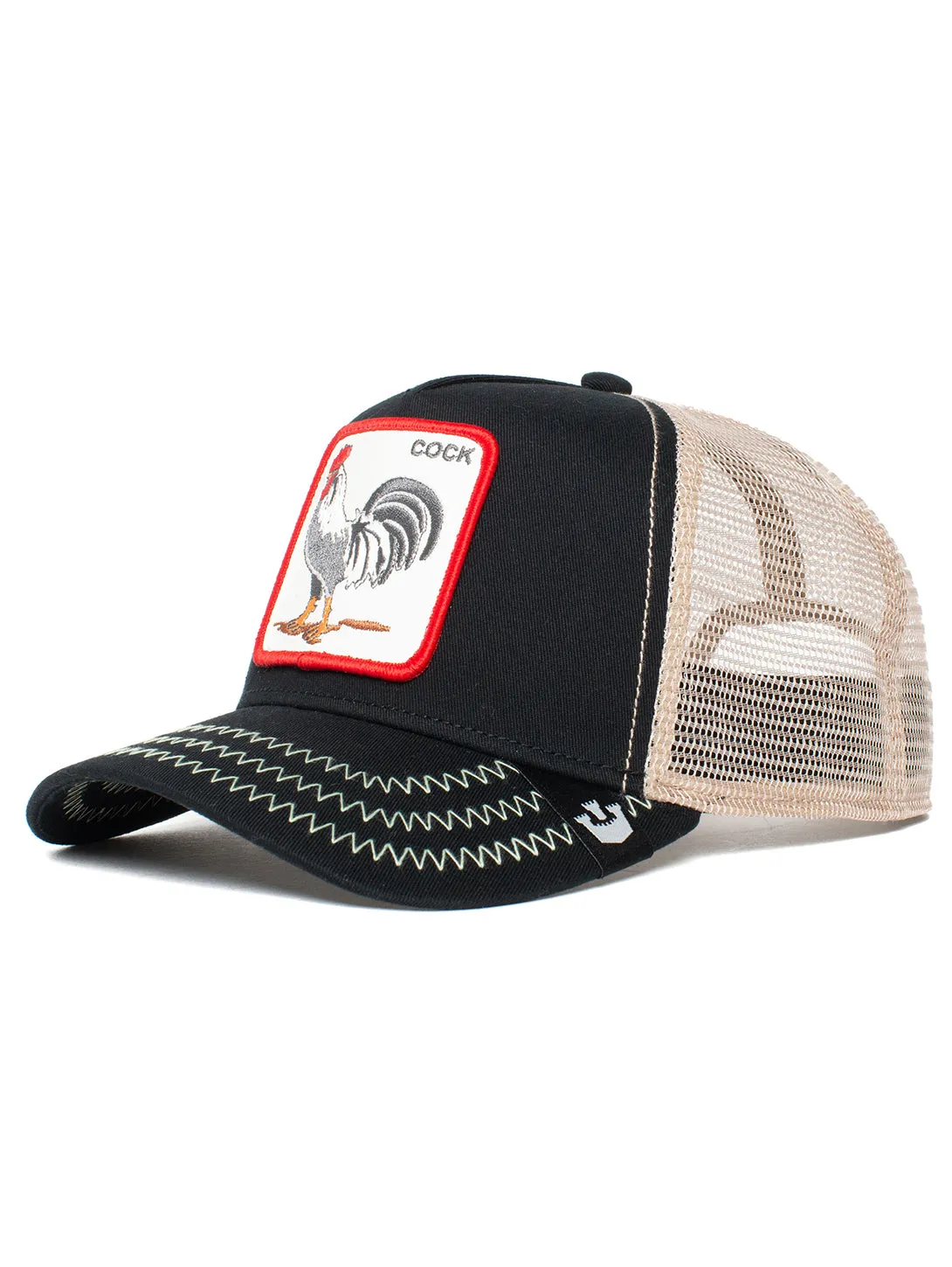 The Rooster Trucker Hat - Black