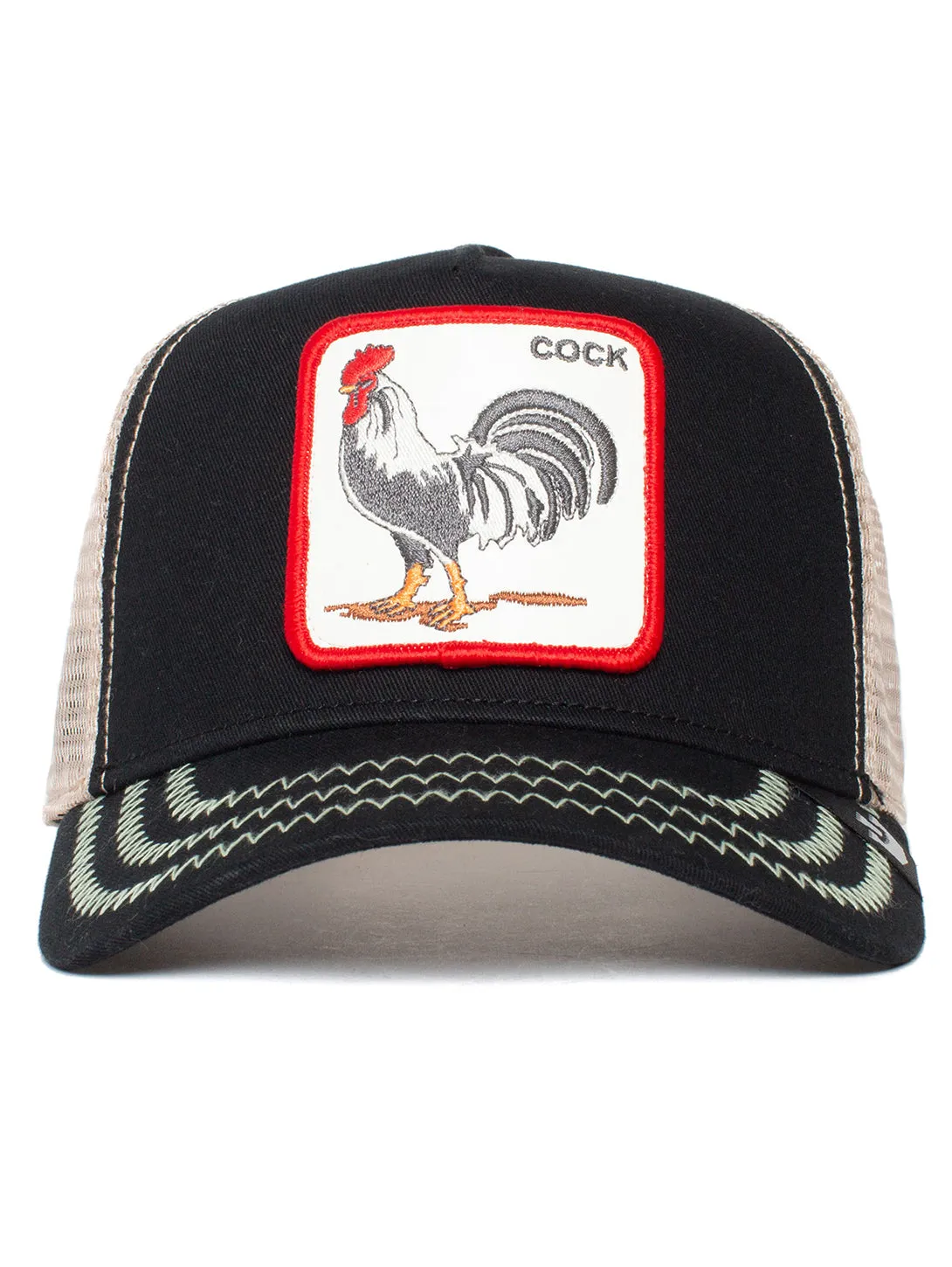 The Rooster Trucker Hat - Black