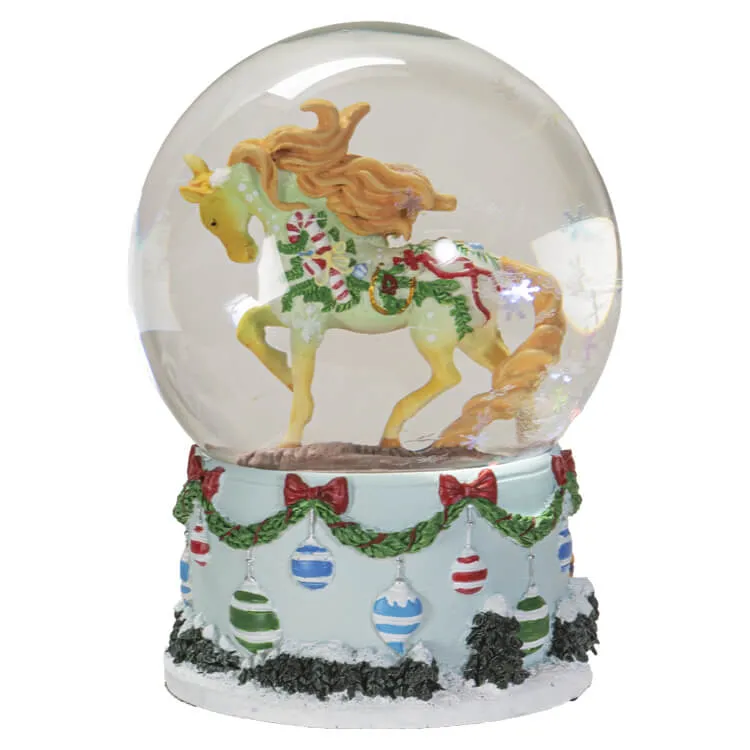 Trail of Painted Ponies - Vintage Christmas Water Globe