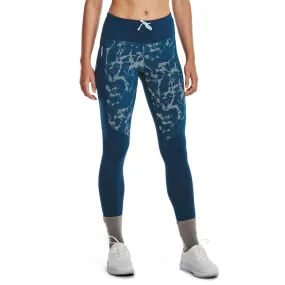 Under Armour Outrun The Cold Tights  Petrol Blue/Afterglow/Reflective