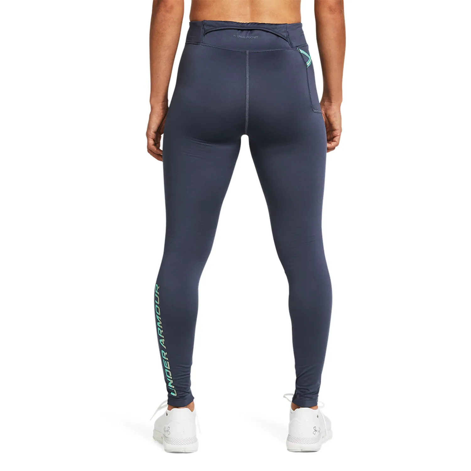 Under Armour Qualifier Cold Tights  Downpour Gray/Neo Turquoise/Reflective