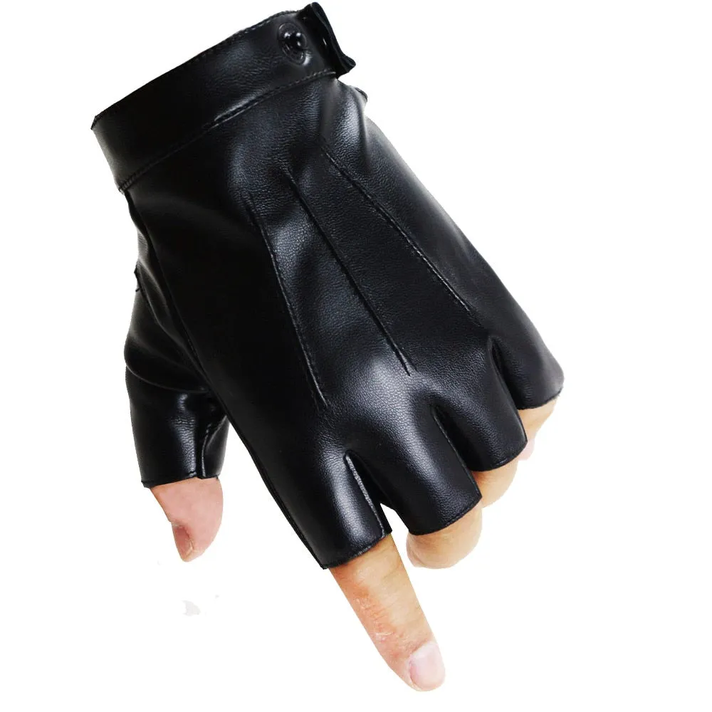 Unisex Non-Slip Synthetic Leather Half Finger Outdoor Sports Gloves