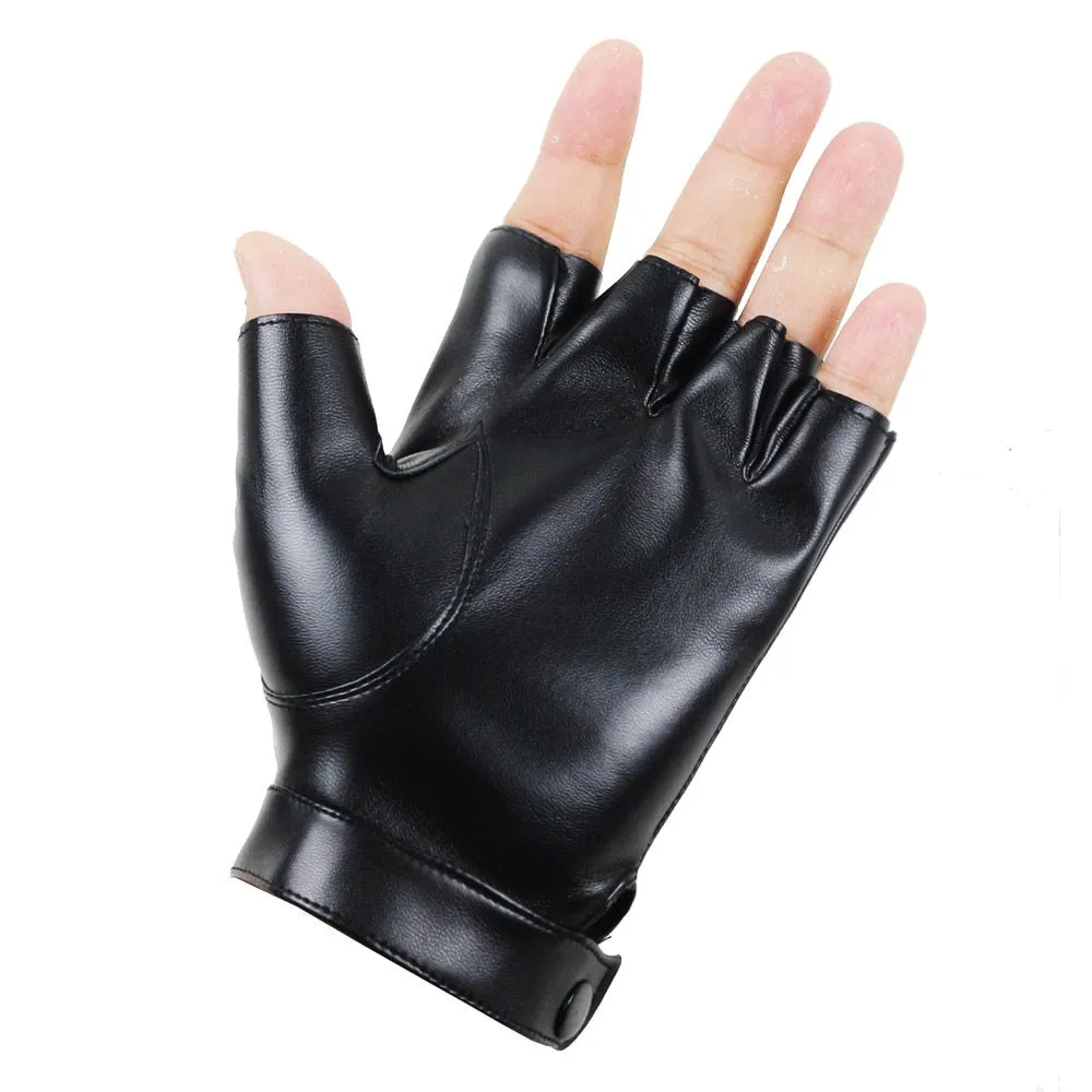 Unisex Non-Slip Synthetic Leather Half Finger Outdoor Sports Gloves