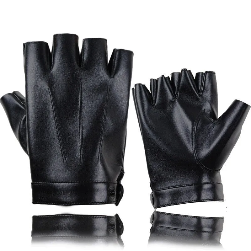 Unisex Non-Slip Synthetic Leather Half Finger Outdoor Sports Gloves