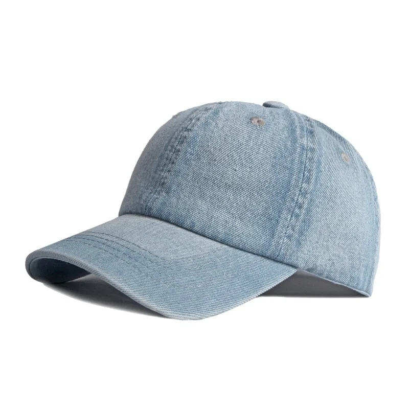 Unisex Summer Casual Solid Blue Color Outdoor Travel Baseball Cap