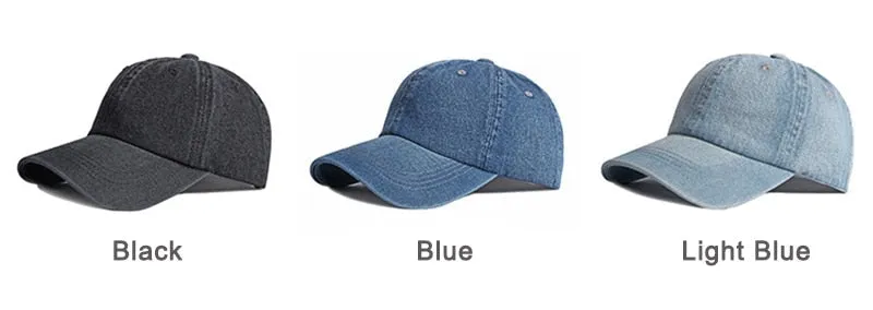 Unisex Summer Casual Solid Blue Color Outdoor Travel Baseball Cap