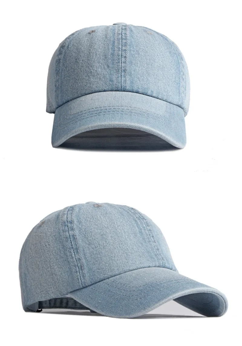 Unisex Summer Casual Solid Blue Color Outdoor Travel Baseball Cap