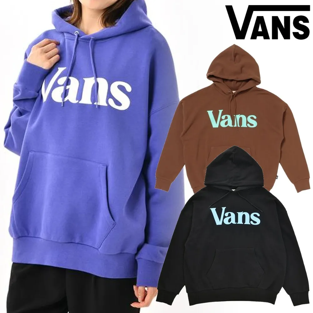 VANS  |Crew Neck Unisex Street Style Long Sleeves Plain Cotton Logo