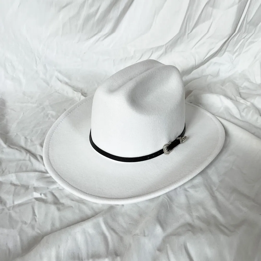 Vintage Casual Style Wide Brim Western Jazz Cowboy Hat for Unisex