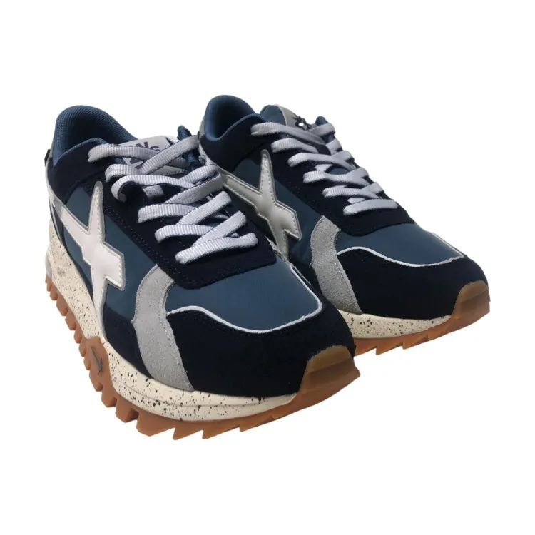 W6YZ MATCH-M 2018309 01 Sneaker Uomo Stringate Blu