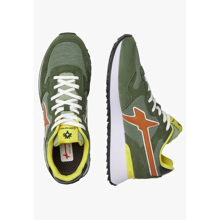 W6YZ YAK-M 2015185 25 Sneaker Uomo Stringate Verde