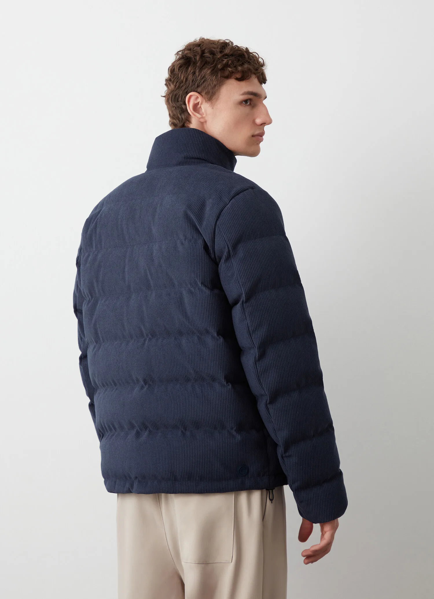 Waterproof corduroy down jacket-