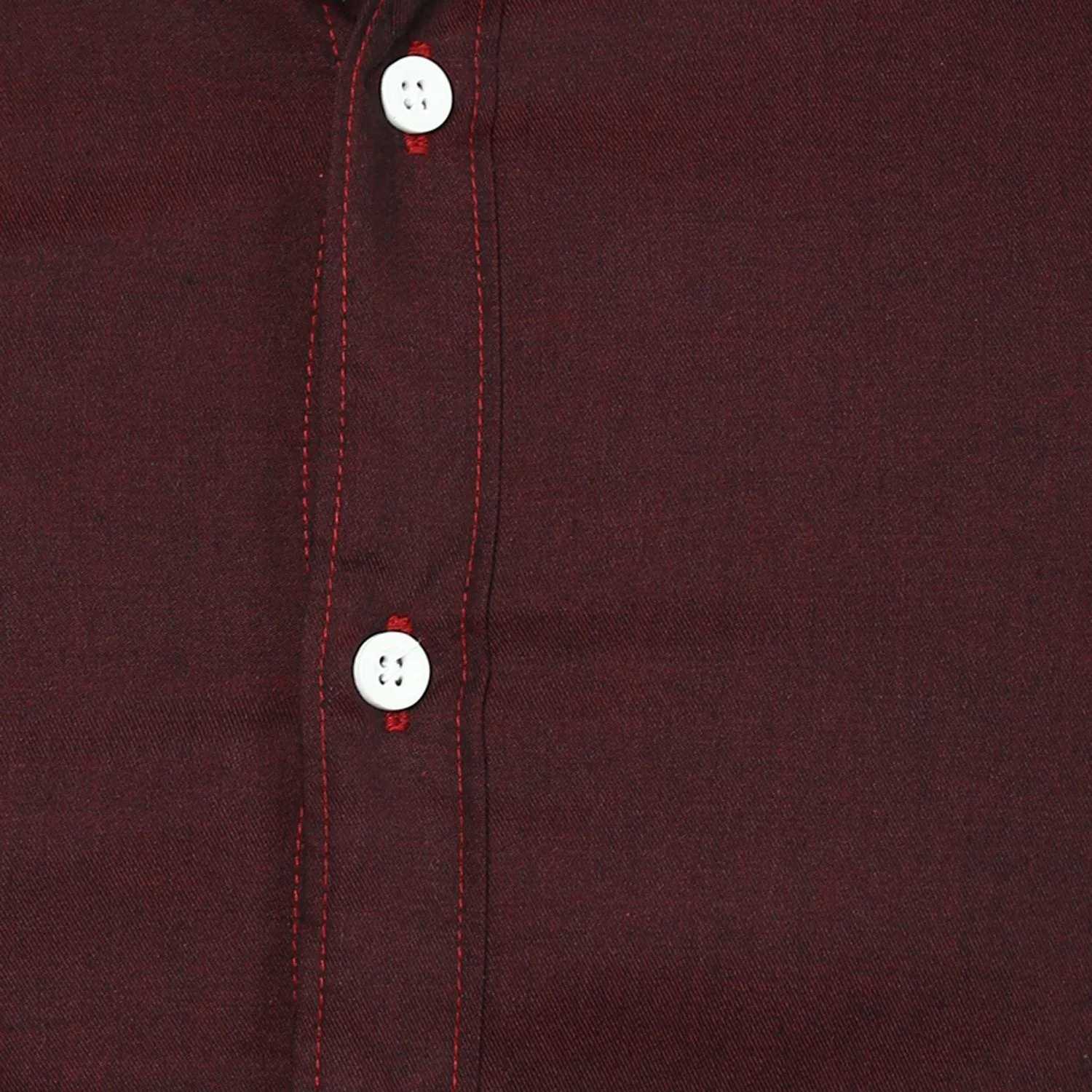 Wine Button Down Slim Fit Shirt