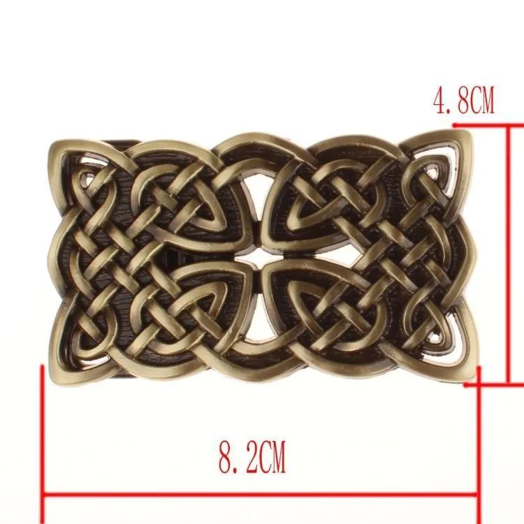 Women's Retro Celtic Knot Weave Hip Hop Decorative Synthetic Leather Belt