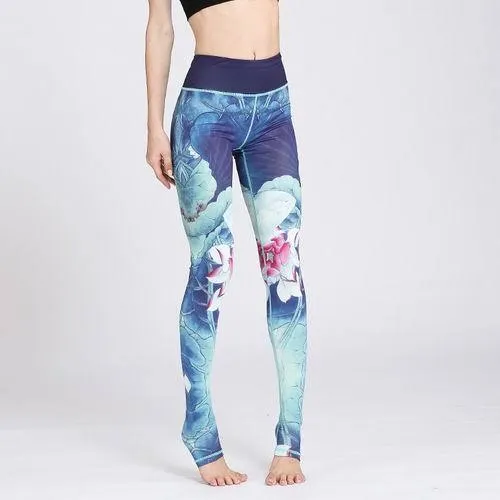 Women's Sexy Printed Elastic Fit Yoga Pants Workout & Running Tights