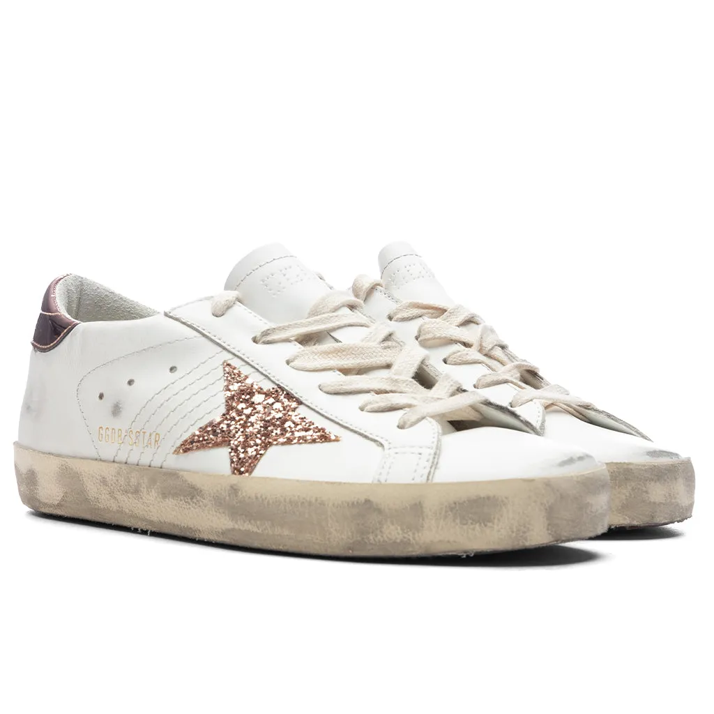 Women's Super Star Leather Sneaker - White/Peach/Antique Rose