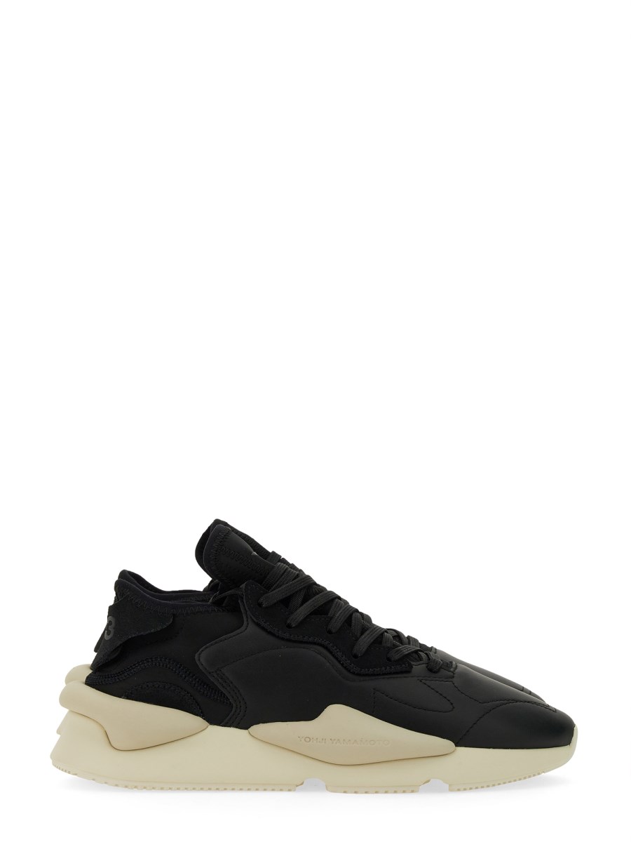 Y - 3    Y-3 KAIWA LEATHER AND NEOPRENE SNEAKER