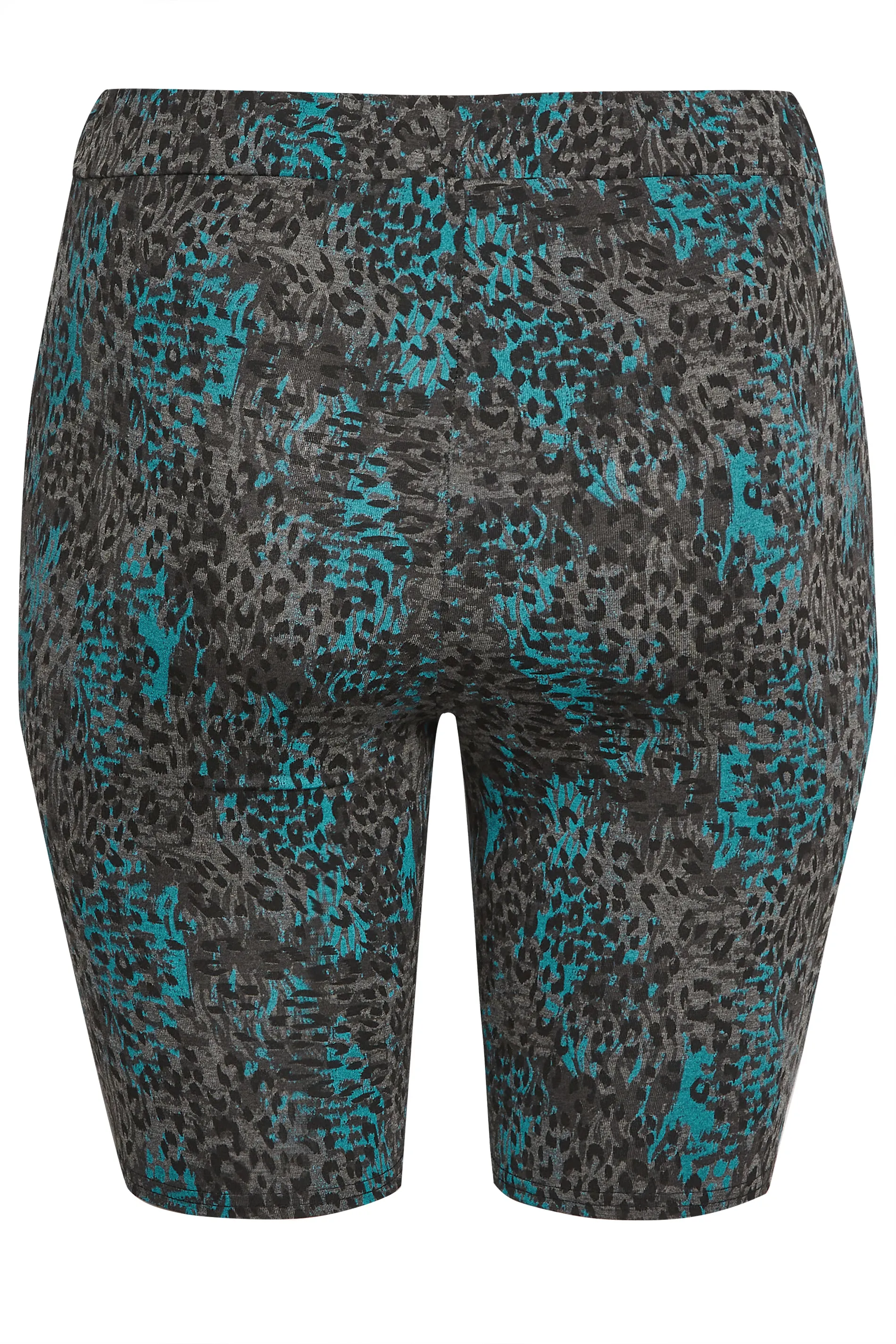 YOURS ACTIVE Curve Grey Leopard Print Cycling Shorts