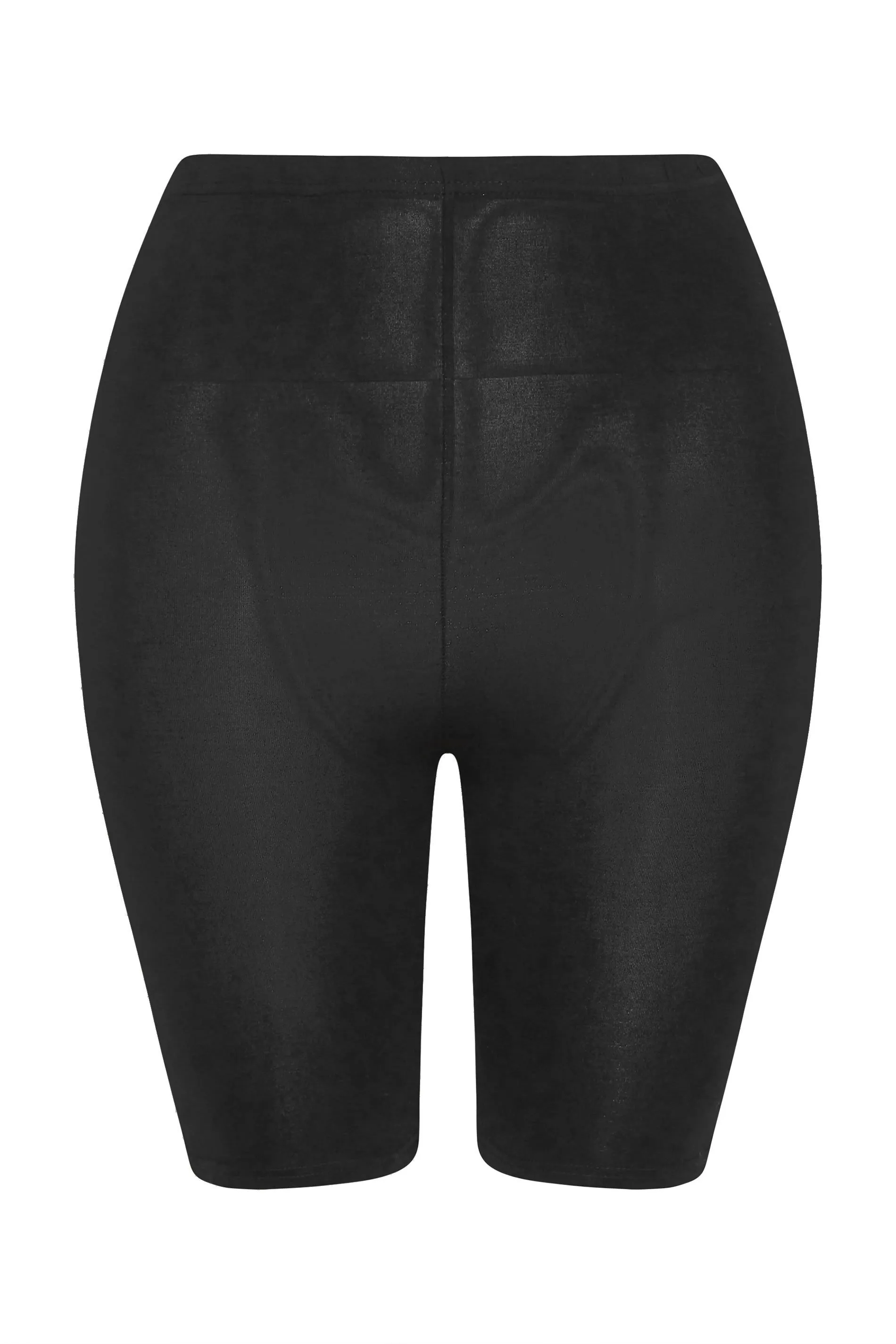 YOURS FOR GOOD RECYCLED Curve Black Cycling Shorts